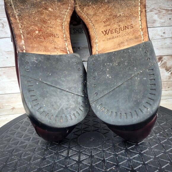 Larson Weejuns Men's Size 10D Cognac Moc-Toe Slip-On Loafers - Picture 6 of 9